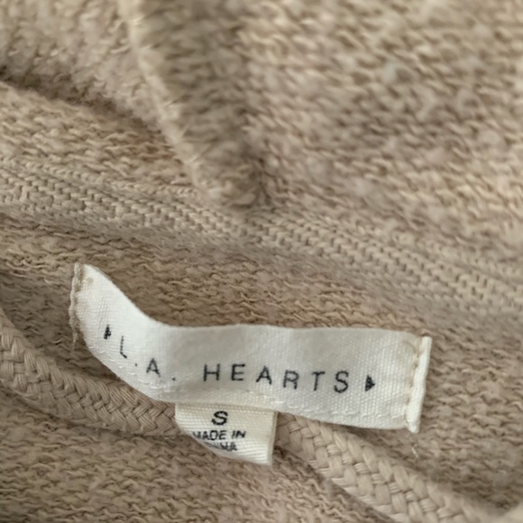 Tan lace up hoodie - Picture 3 of 3